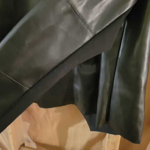 Bagatelle Vegan Leather Long Sleeve Open Jacket Cardigan - Picture 3 of 8